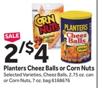 Stop&Shop Planters cheez balls or corn nuts offer