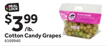 Stop&Shop Cotton candy grapes offer