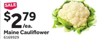Stop&Shop Maine cauliflower offer