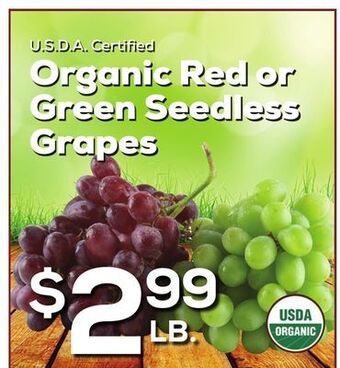 DeCicco & Sons Red or green seedless grapes offer