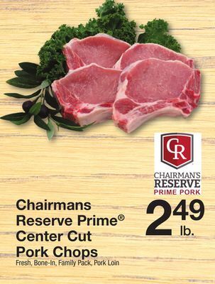 The Fresh Grocer Center cut pork chops offer