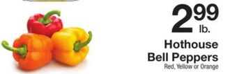 The Fresh Grocer Hothouse bell peppers offer