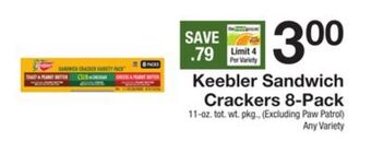 The Fresh Grocer Sandwich crackers 8-pack offer