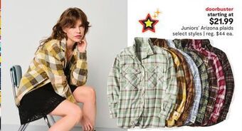 JC Penney Juniors' arizona plaids offer