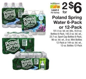 The Fresh Grocer Water 6-pack or 12-pack offer