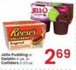 Albertsons Jello Pudding or Gelatin 4-pk. or Colliders 2-3.5 oz. offer