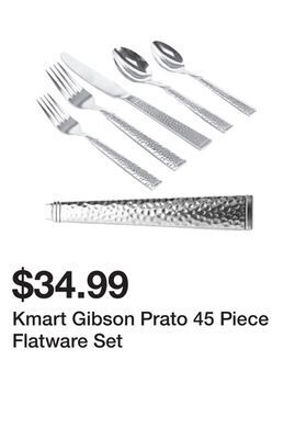 Kmart Kmart gibson prato 45 piece flatware set offer