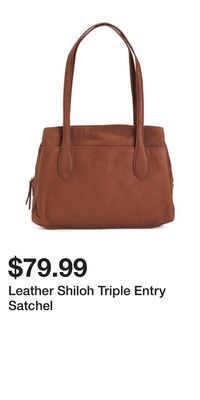 TJ Maxx Leather shiloh triple entry satchel offer