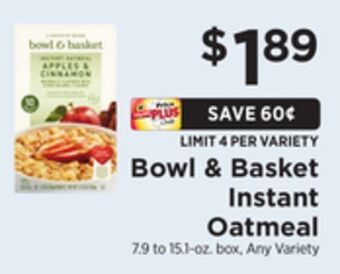 ShopRite Instant oatmeal offer