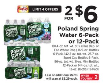 ShopRite Water 6-pack or 12-pack offer