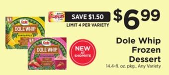 ShopRite Whip frozen dessert offer