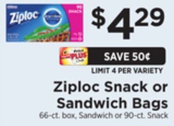 ShopRite Snack or sandwich bags offer