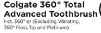 ShopRite 360° total advanced toothbrush offer