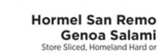 ShopRite San remo genoa salami offer