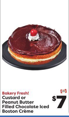 Weis Markets Custard or peanut butter filled chocolate iced boston crème offer