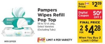 ShopRite Wipes refill pop top offer
