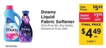ShopRite Liquid fabric softener offer