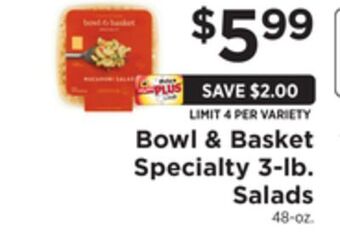 ShopRite Specialty 3-lb. salads offer