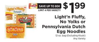 ShopRite Egg noodles offer