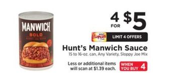 ShopRite Manwich sauce offer