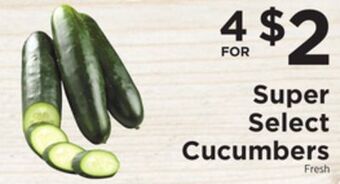 ShopRite Super select cucumbers offer