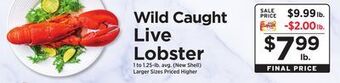 ShopRite Wild caught live lobster offer