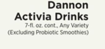 ShopRite Activia drinks offer