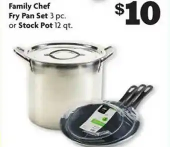 Family Dollar Family Chef Fry Pan Set 3 Pc offer