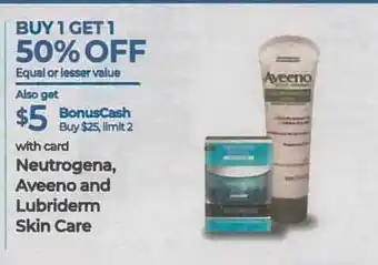 Rite Aid Aveeno And Lubriderm Skin Care offer