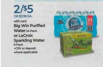 Rite Aid Big Win Purified Water offer