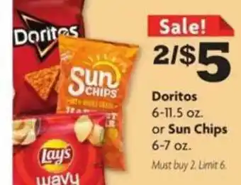 Family Dollar Doritos Sun Chips offer