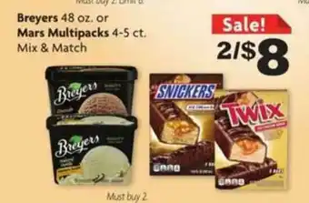 Family Dollar Breyers Mars Multipacks offer