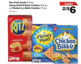 Family Dollar Ritz Fresh Stacks Honey Maid Graham Crackers Chicken In A Biskit Crackers offer