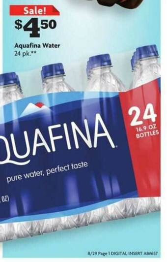 Family Dollar Aquafina Water offer