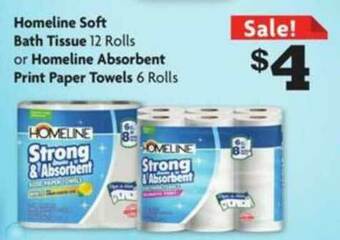 Family Dollar Homeline Soft Bath Tissue offer