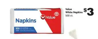 Family Dollar Value White Napkins offer