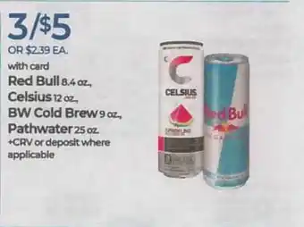 Rite Aid Red Bull Celsius Bw Cold Brew Pathwater offer
