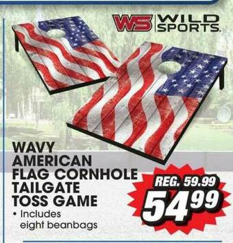 Big 5 Wavy American Flag Cornhole Tailgate Toss Game offer