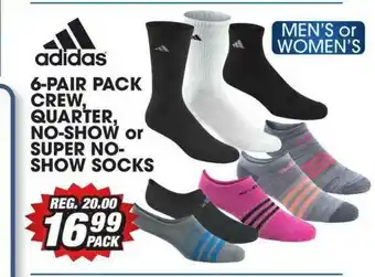 Big 5 6-pair Pack Crew Qaurter offer