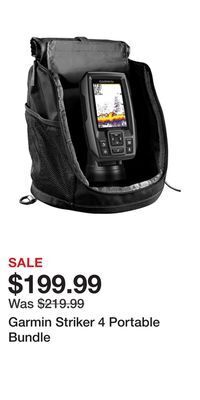 Cabela's Garmin striker 4 portable bundle offer