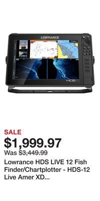 Cabela's Lowrance hds live 12 fish finder/chartplotter - hds-12 live amer xd ai 3-in-1 offer
