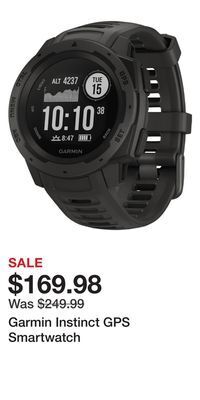 Cabela's Garmin instinct gps smartwatch offer