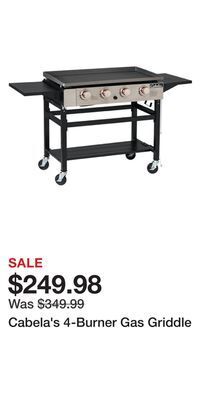 Cabela's Cabela's 4-burner gas griddle offer