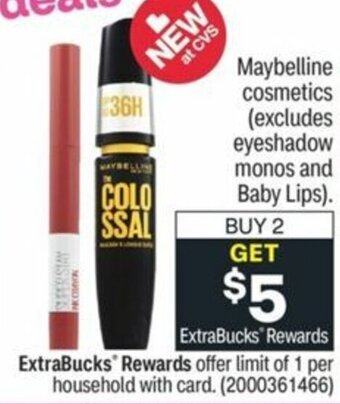 CVS Maybelline Cosmetics offer