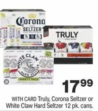 CVS Truly, Corona Seltzer Or White Claw Hard Seltzer 12 Pk. Cans offer