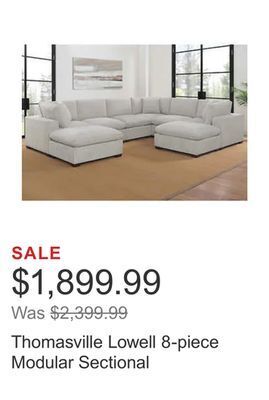Costco Thomasville lowell 8-piece modular sectional offer