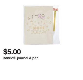 Five Below Sanrio® journal & pen offer