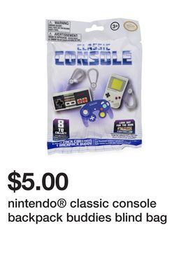 Five Below Nintendo® classic console backpack buddies blind bag offer