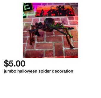 Five Below Jumbo halloween spider decoration offer