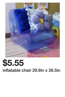 Five Below Inflatable chair 29.9in x 26.5in offer